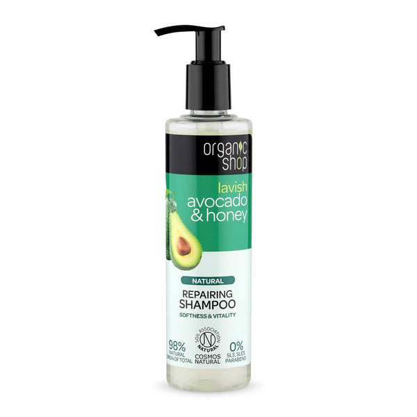 Shampoo reparador - Palta orgánica y miel - Biomille